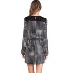 Parker  silk houndstooth Fischer dress cut out Photo 1