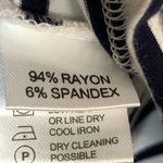 Milk Nursingwear Women's Pullover 3/4 Sleeve Striped Top Navy Blue & White Small Photo 1