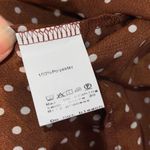 Exlura Women's High Waist Elastic Polka Dot Pleated Midi Tiered Skirt Brown Sma Photo 5