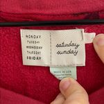 Anthropologie Saturday Sunday Ellie Ruffle Short Sleeve Sweatshirt Top Size L Photo 4