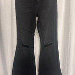 Cello Black Flare Wide Leg Jeans Distressed Photo 0