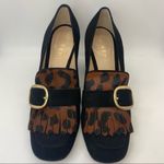 M. Gemi Lettura Block Heel Fringe Loafer Black Size 7 Photo 2