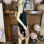 Elie Tahari BLACK & TAN SILK ABSTRACT PRINT SHEATH DRESS (12) Photo 5