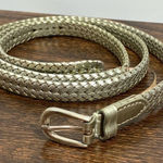 Coldwater Creek  Women's Metallic Bonded Braided Belt Gold Size XL Photo 0