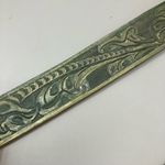 VTG Streets Ahead Belt M Rhinestone Tooled Leather Multicolor Western Artsy 90s Gold Photo 2