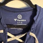 Fanatics  size small S navy blue Washington Capitals lace-up sweatshirt Photo 2
