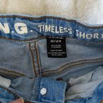 Two tone Jean Shorts Blue Size 24 Photo 3