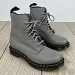 Dr. Martens 1460 Pascal Virginia Leather Boots L6/EUR37 Zinc Grey $170 Photo 0