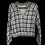 Anthropologie Cloth & Stone By  Sara‎ Plaid Blouse Size XS Photo 3
