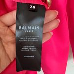 Balmain NWT Double-Breasted Grain De Poudre Wool Blazer in Hot Pink Photo 10