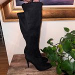 INC Womens 6.5 Black Over The Knee‎ Thigh High Heel Suede Boots Party Shoes Photo 4