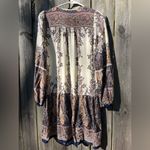Bohemian Paisley Print Bishop Sleeve Smock Dress size small Photo 5