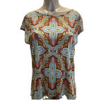 Cha Cha Vente Size Medium Hi Low Style Mesh Top. New Without Tag Blue Photo 1