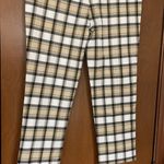 Patricia Luca high waisted Capri in khaki plaid Tan Size L Photo 7