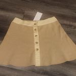 Torn By Ronny Kobo  Beige Button-Front Mini Skirt Photo 0