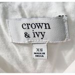 Crown & Ivy Crown & Ivy Long Sleeve T-Shirt Basic Relaxed Fit White XS Photo 2