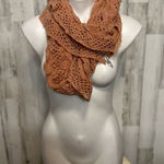 Charlotte Russe  Knit Infinity Scarf – Rust Brown Crochet Loop Scarf – Fall Winte Photo 0