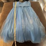 Women’s Tea Length Blue Prom Party Dress Corset Back Sweetheart Neckline Size 16 Photo 10
