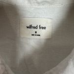 Aritzia Wilfred  Button Up Shirt Blouse White Linen Blend Size Medium Long Sleeve Photo 3