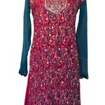 Masakali India Dress Sequin Embroidery Sheer Sleeve Multi Color Read For Size Red Size undefined Photo 0