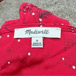 Madewell Daylight V-Neck Top in Windswept Floral Americana Cranberry Red 8 K5730 Photo 6