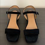 Madewell  The Lina Platform Sandal in True Black Suede Womens Size 10.5 Photo 5