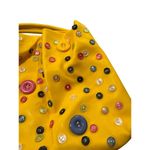 Yellow faux leather button multi color clutch handbag SKU CS8019/2783971 Size M Photo 2