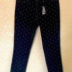 EXPRESS  Black Rhinestone High Rise Ankle Skinny Jeans 4 Short NWT Photo 0