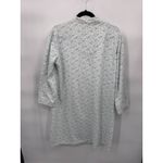 Miss Elaine Blue Jay Full Zip Robe Gown Womens Medium White Blue Cotton Blend Photo 5