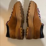 Schutz  Brown Leather Winter Boots with Purple Laces Photo 6