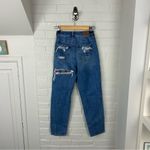 American Eagle Distressed Mom Straight Jean w Plaid Flannel Size 00 Photo 10