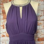 Forever 21 Purple Chiffon Beaded Keyhole Halter Maxi Dress Gown size Large bridesmaid Photo 4