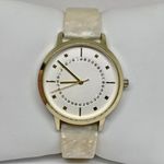 Inc women’s quartz analog wrist watch 35mm gold tone beige dial bracelet running Photo 0