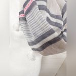 Stella & Dot  Embarcadero Pink Cream Grey Infinity Tassel Scarf, New no tags Photo 8