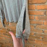 Gap Long Sleeve Knit Top Women Size Small Gray Tie Sleeve Detail Casual Pullover Photo 2