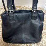 Coach Soho North South Tote Womens Black Leather Handbag Photo 9