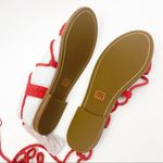 Frye Ruth Suede Leather Whipstich Gladiator Ankle Wrap Sandals Flats: Red Photo 12