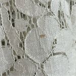 French Connection Lace Top Off-White Peplum Waist Short Sleeves Size 4 Coquette Photo 3