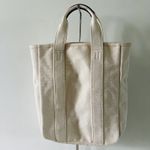 Tory Burch Mercer Natural Canvas Medium Tote Bag Photo 4