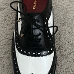 Lethato Black and White Leather Spectator Wingtip Oxford Shoes Size 9 Photo 8