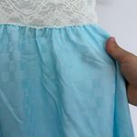 Givenchy Vintage  intimates blue checkered slip Nightgown Dress Photo 5