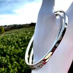 Silver tone rhinestone bangle bracelets Photo 3