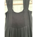 Madewell Grace Smocked Cap Sleeve Wide Leg Crop True Black Jumpsuit Women's Sz 4 Photo 3