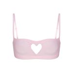 SKIMS RARE  Cotton Jersey Heart Cutout Valentine Scoop Bralette Bra Pink size S Photo 9