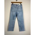 EXPRESS Mom Jeans Super High Rise Size 8 Light Wash Straight Leg Photo 1