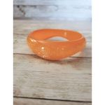 Vintage Bracelet / Bangle Wavy Glittery Orange Photo 3