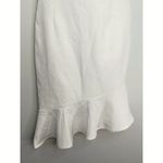 U. Peach White Ruffled Hem Faux Wrap Dress Sleeveless Size S White Photo 2