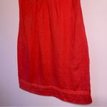 Boden Linen Mini Dress Women Size 6 Prairie Peasant Cottagecore Preppy Sundress Red Photo 2