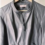 Stitch Fix Gunmetal Grey Womens 1X Faux Leather Jacket Lined Business Classy Photo 1