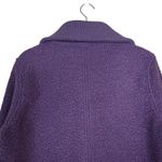 Lands' End  Women's M Purple Quarter Zip Mock Neck Sherpa Pullover Photo 3